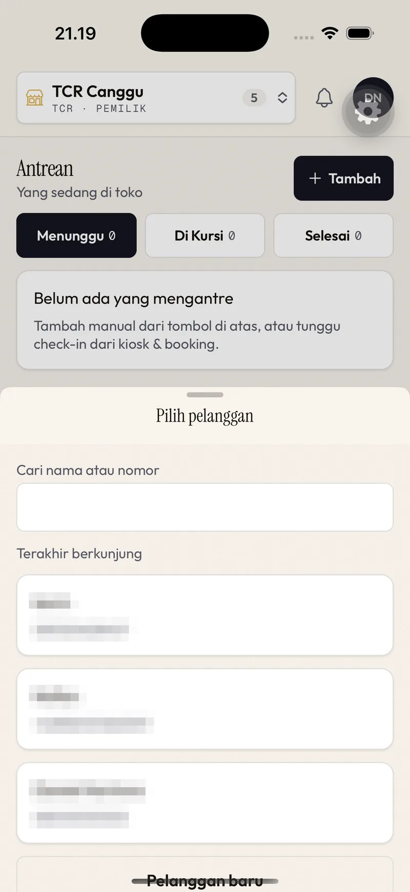 Pilih pelanggan